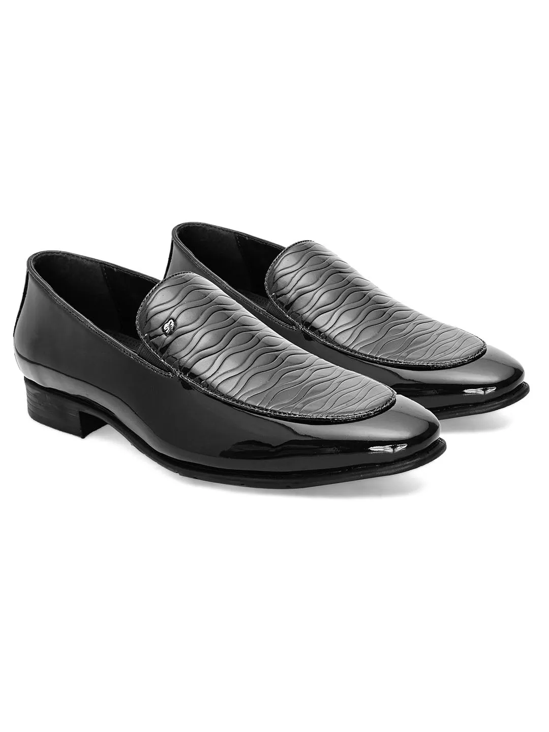 Motive Black Patent Slip-Ons