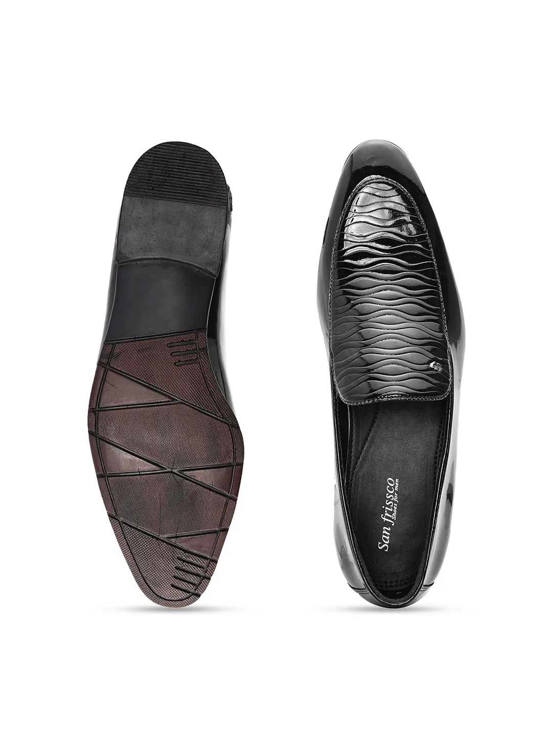 Motive Black Patent Slip-Ons