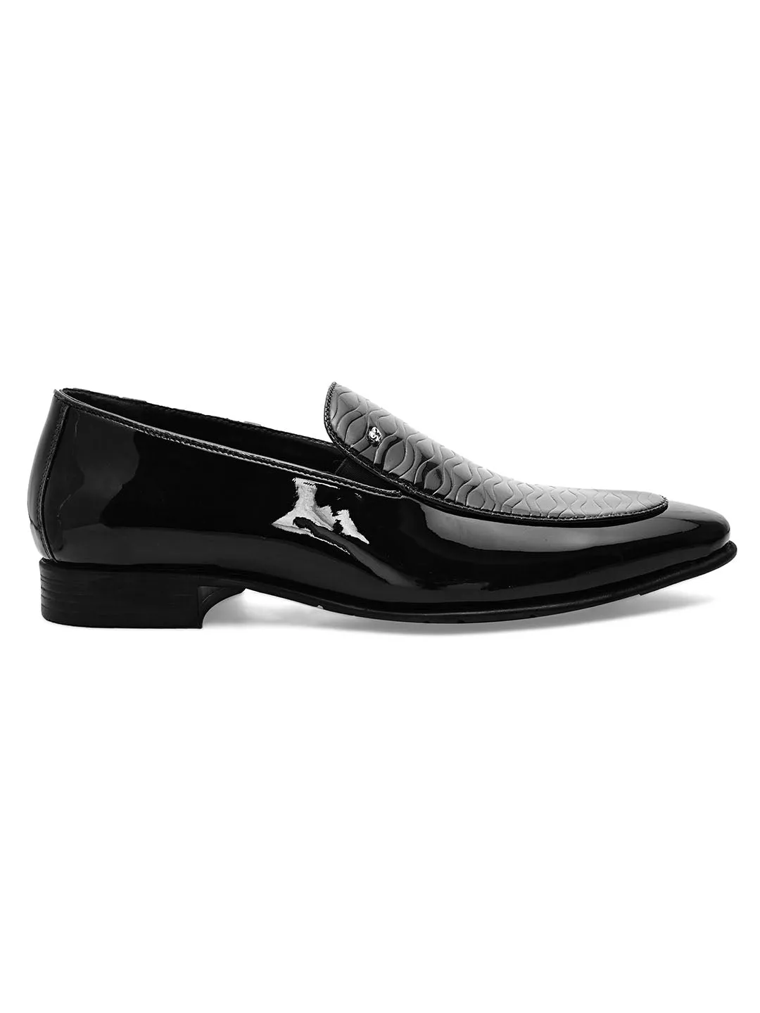 Motive Black Patent Slip-Ons