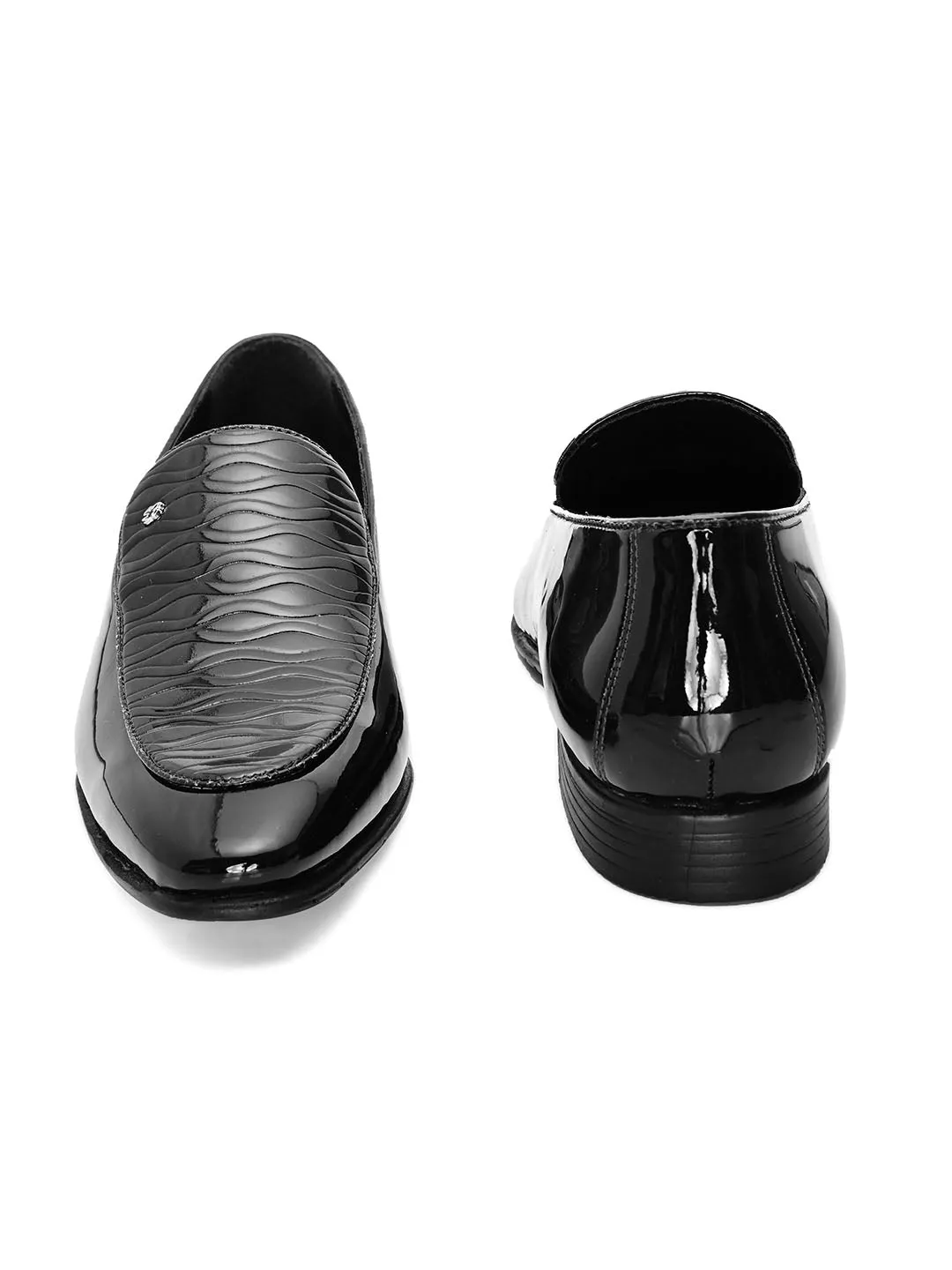 Motive Black Patent Slip-Ons