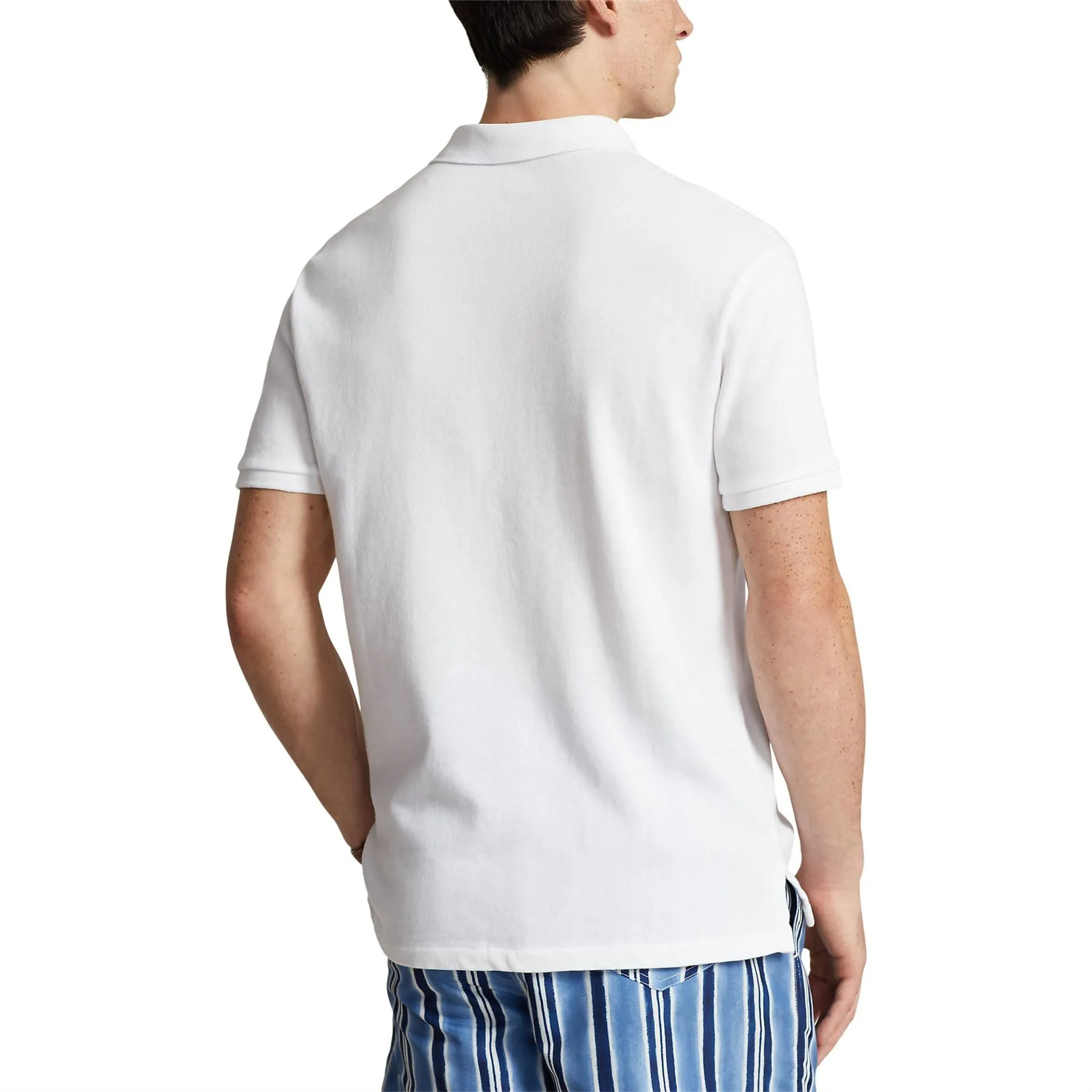 Polo Golf Slim Fit Cotton Knit Polo White - SU24