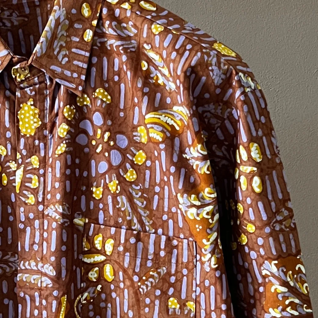 Premium Batik Tulis Select Men's Long Sleeve Shirt - XXL