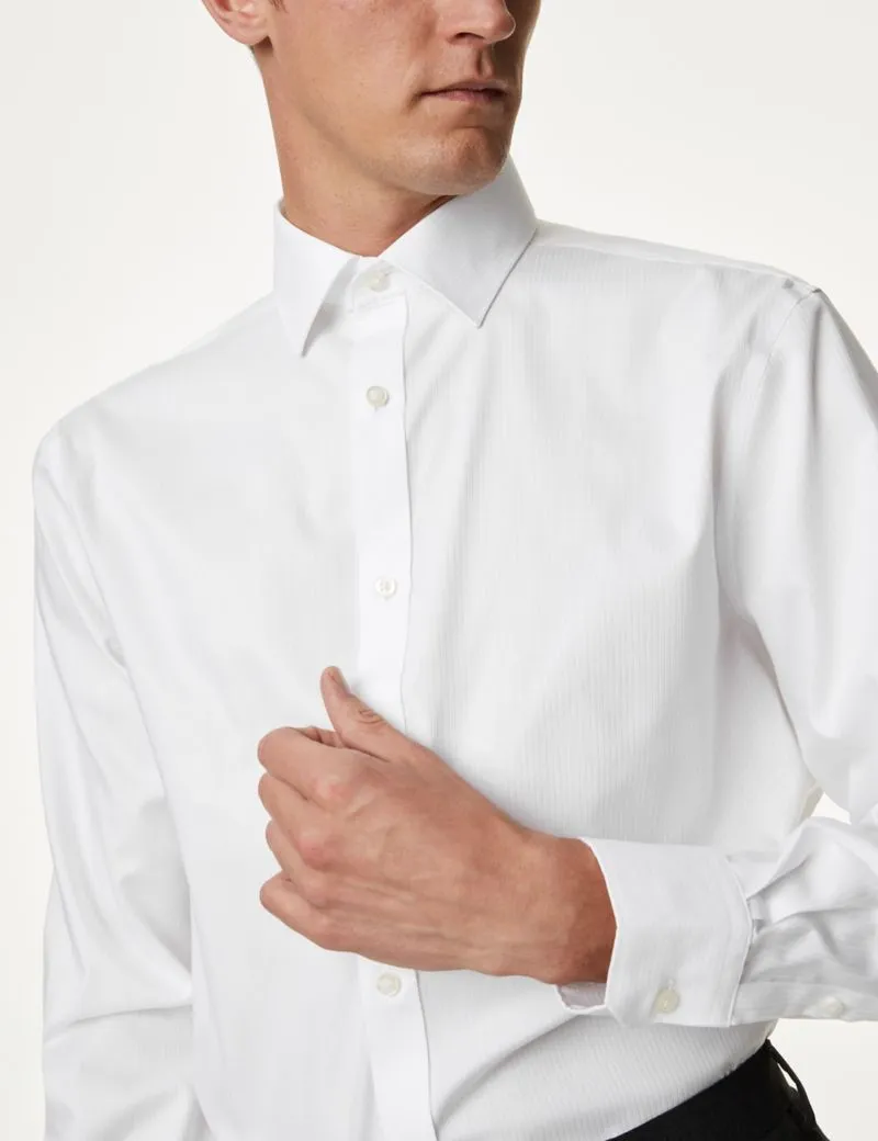 Regular Fit Non Iron Pure Cotton Sateen Shirt