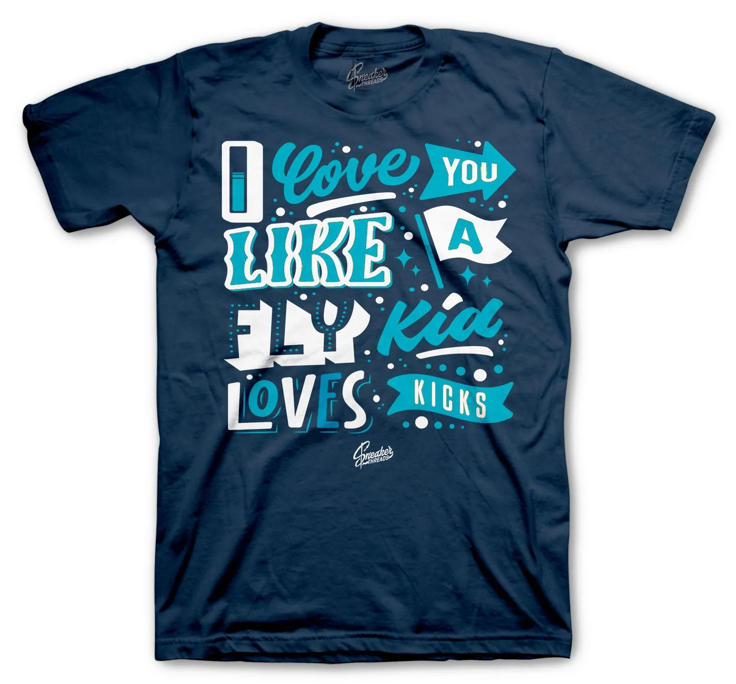 Retro 13 Obsidian Shirt - Love Kicks - Navy