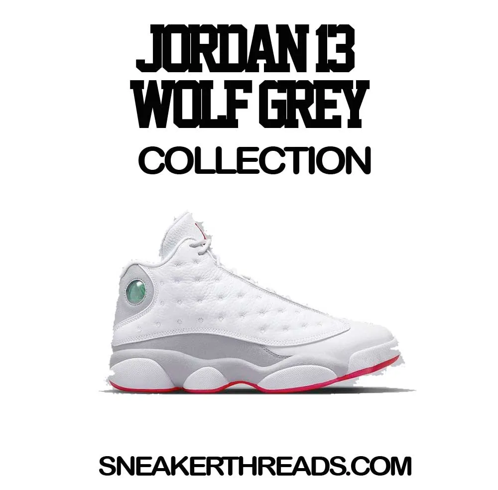 Retro 13 Wolf Grey Shirt - Love kicks - Grey