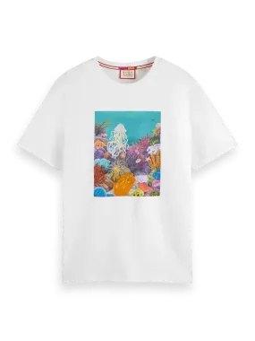 SCOTCH & SODA Front Artwork White T-Shirt