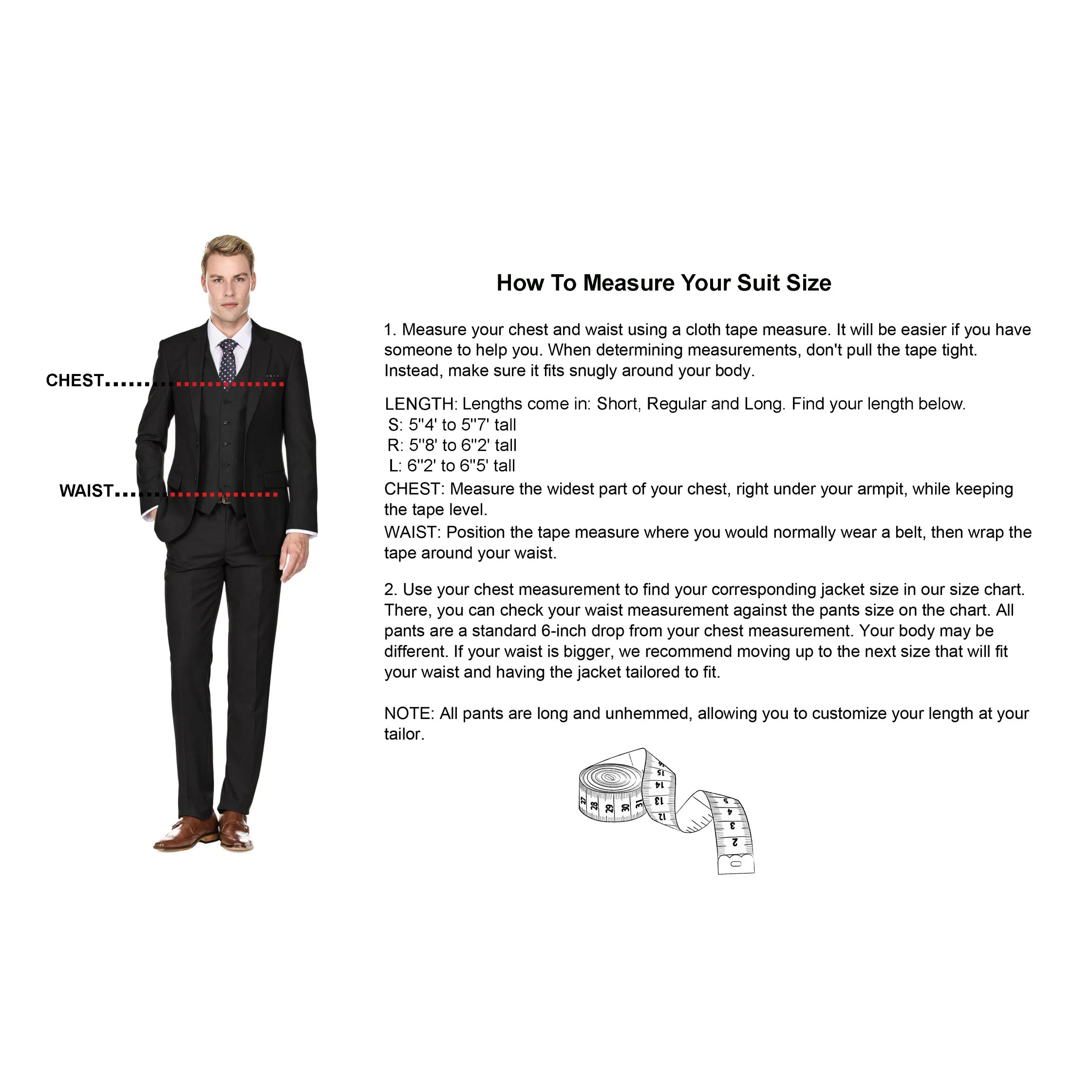 Slim Fit 3PC Check Suit