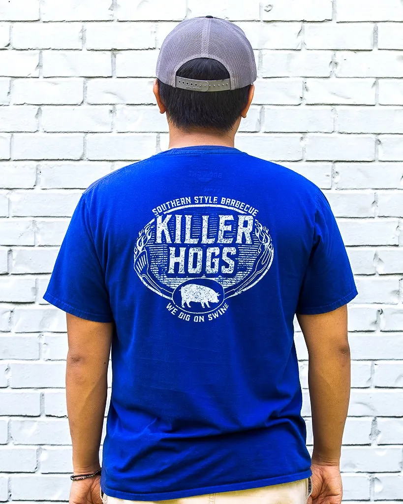 Southern Style BBQ Blue T-Shirt and Killer Hogs Black Hat