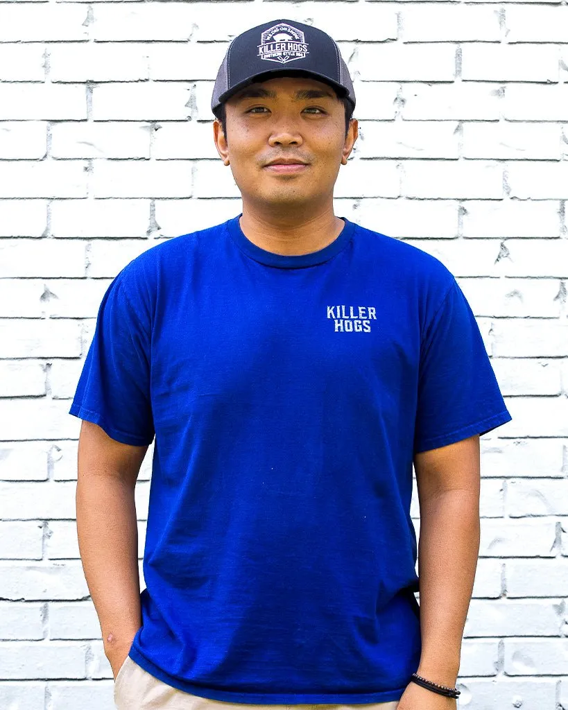 Southern Style BBQ Blue T-Shirt and Killer Hogs Black Hat