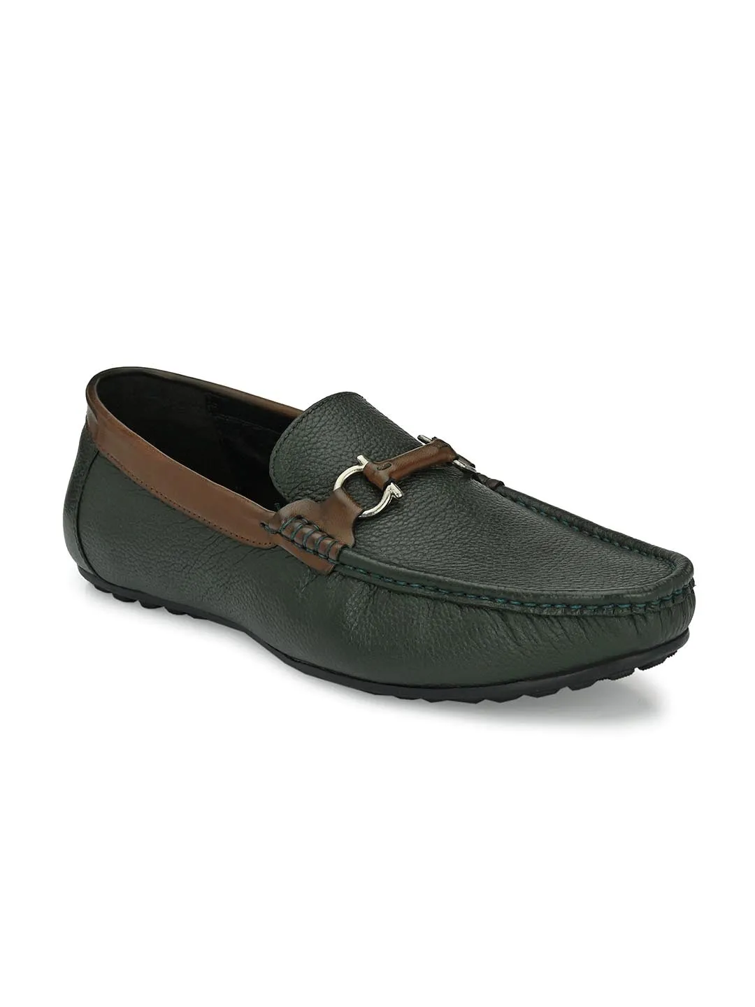 Sutton Green Loafers with Buckle