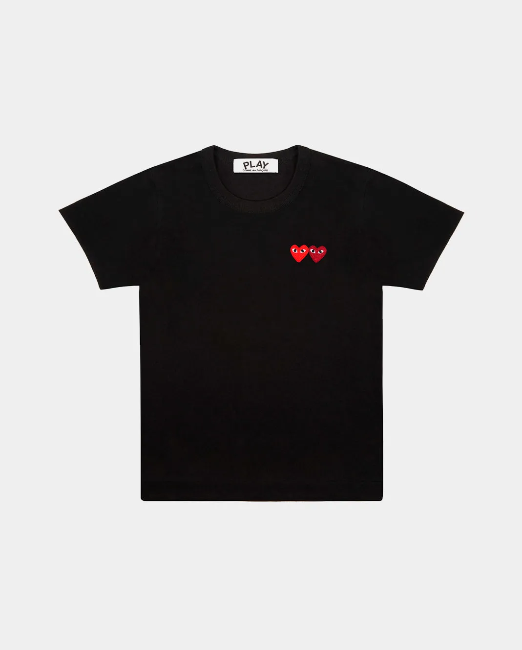 T226 DOUBLE HEART T-SHIRT / BLACK