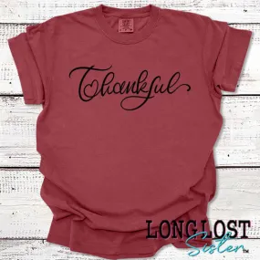 Thankful Hand Lettered Short Sleeve T-shirt