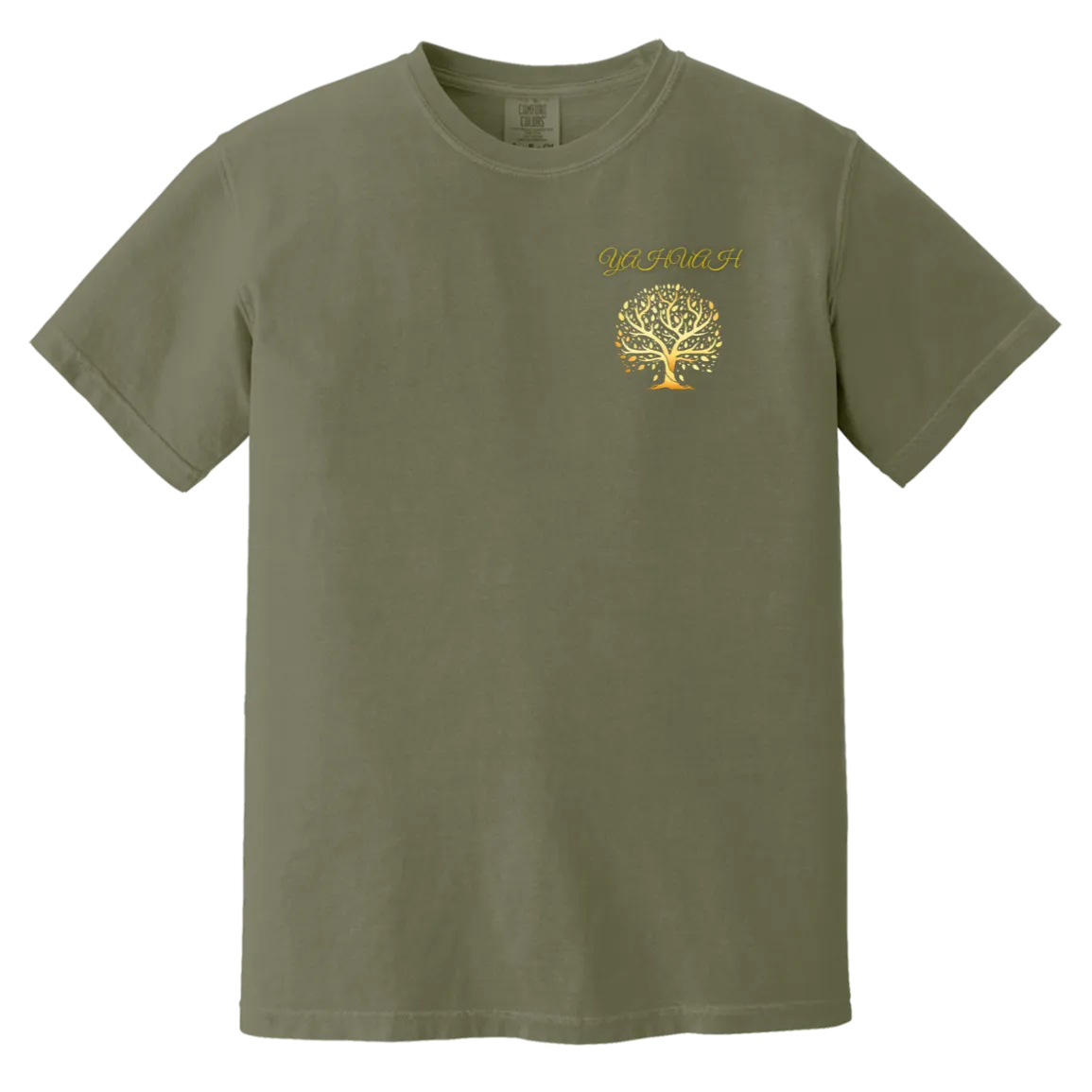 Yahuah-Tree of Life 01 Men's Designer Heavyweight Garment Dyed T-shirt (7 colors)