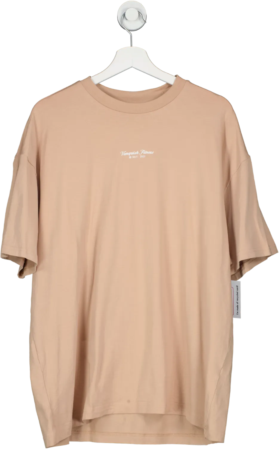 Vanquish Beige Fitness Oversize T Shirt UK L