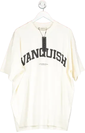 Vanquish Cream Varsity Oversize T Shirt UK L