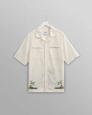 Wax L. NEWTON SHIRT PARADISE STITCH ECRU