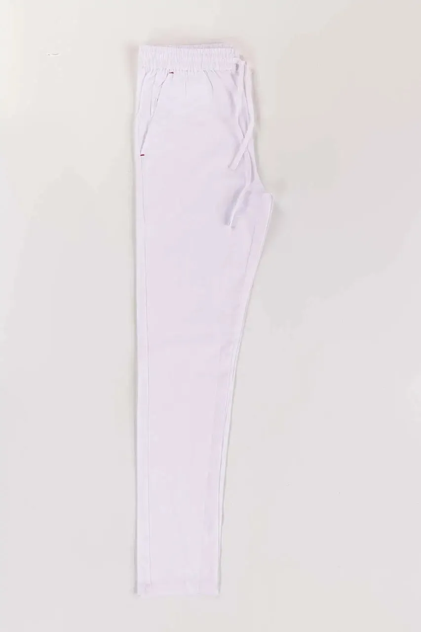 White Basic Trousers