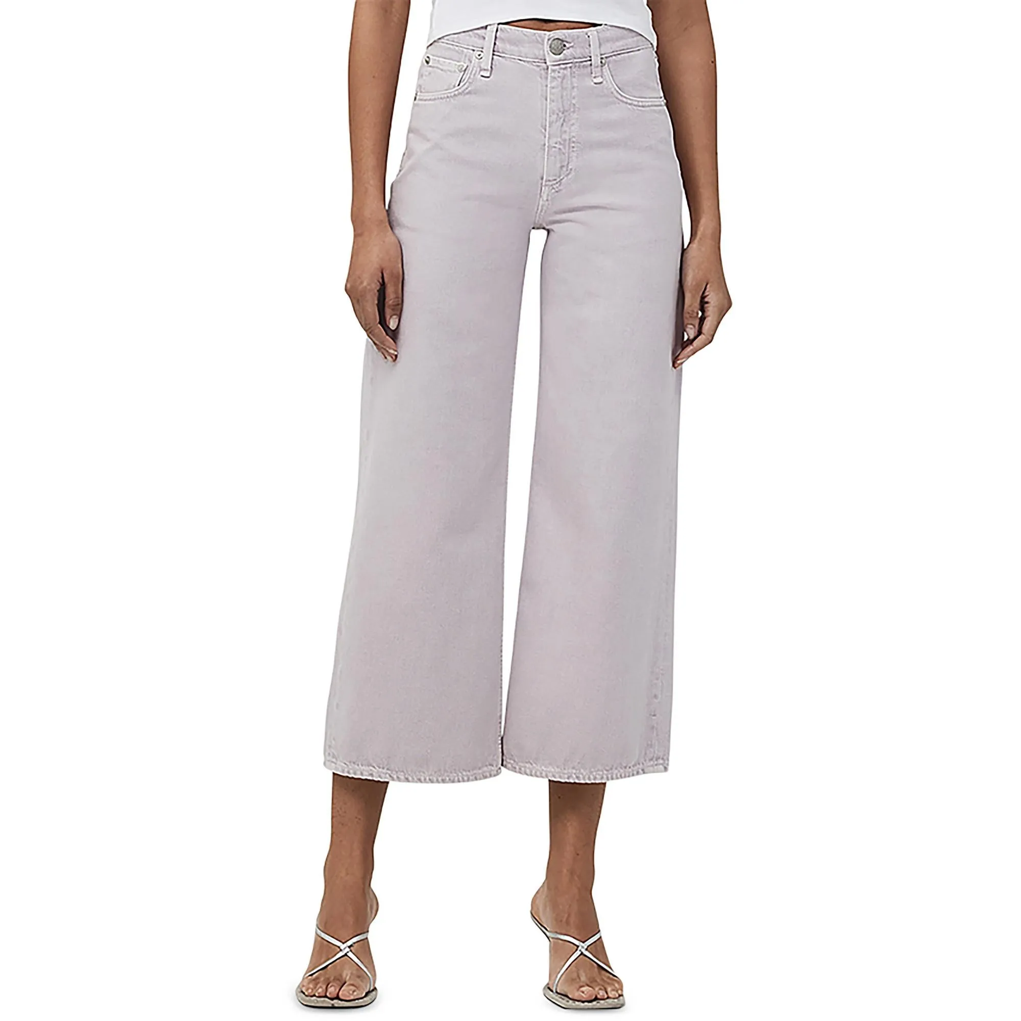 Womens High Rise Colored Wide Leg Jeans