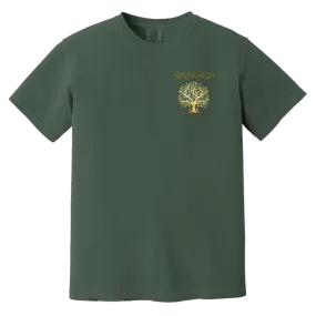 Yahuah-Tree of Life 01 Men's Designer Heavyweight Garment Dyed T-shirt (7 colors)