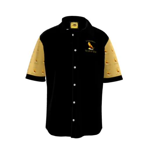 Yahusha-The Lion of Judah 01 Men's Designer Short Sleeve Dress Shirt